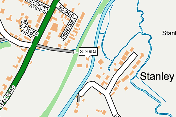ST9 9DJ map - OS OpenMap – Local (Ordnance Survey) ST9 9DJ map - OS OpenMap – Local (Ordnance Survey)