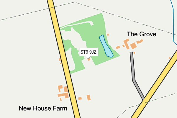 ST9 9JZ map - OS OpenMap – Local (Ordnance Survey) ST9 9JZ map - OS OpenMap – Local (Ordnance Survey)