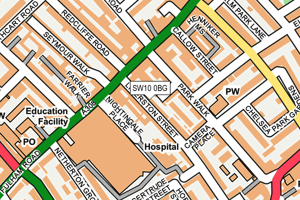 SW10 0BG map - OS OpenMap – Local (Ordnance Survey) SW10 0BG map - OS OpenMap – Local (Ordnance Survey)