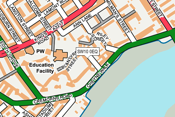 SW10 0EQ map - OS OpenMap – Local (Ordnance Survey)