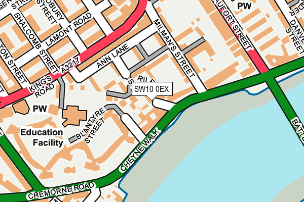 SW10 0EX map - OS OpenMap – Local (Ordnance Survey) SW10 0EX map - OS OpenMap – Local (Ordnance Survey)