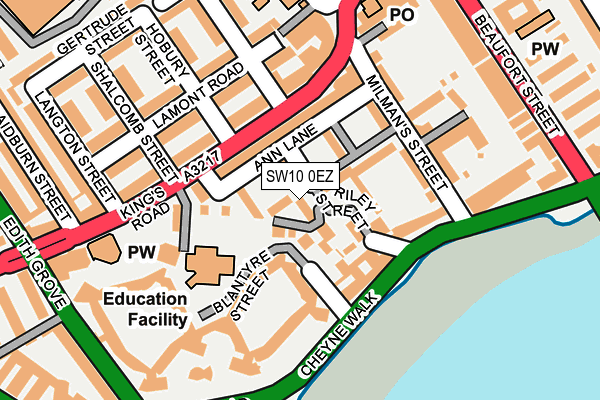SW10 0EZ map - OS OpenMap – Local (Ordnance Survey) SW10 0EZ map - OS OpenMap – Local (Ordnance Survey)