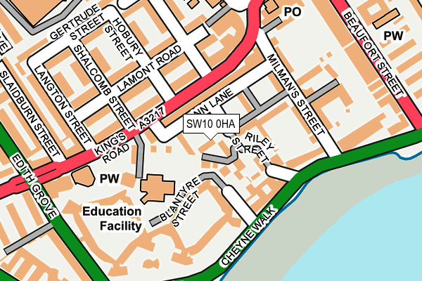SW10 0HA map - OS OpenMap – Local (Ordnance Survey) SW10 0HA map - OS OpenMap – Local (Ordnance Survey)