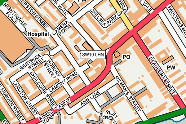 SW10 0HN map - OS OpenMap – Local (Ordnance Survey) SW10 0HN map - OS OpenMap – Local (Ordnance Survey)