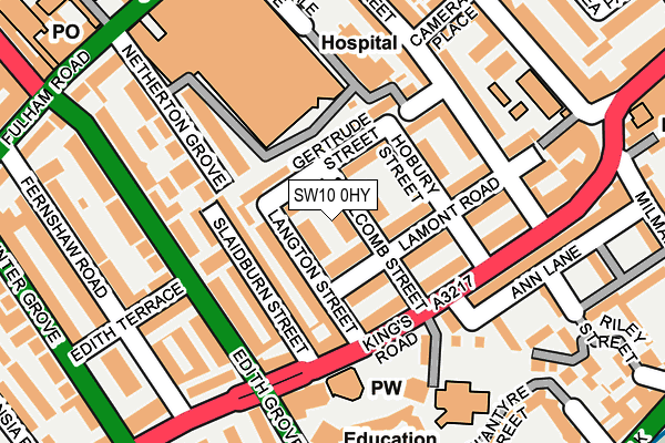 SW10 0HY map - OS OpenMap – Local (Ordnance Survey) SW10 0HY map - OS OpenMap – Local (Ordnance Survey)