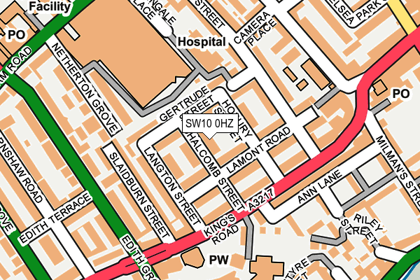SW10 0HZ map - OS OpenMap – Local (Ordnance Survey) SW10 0HZ map - OS OpenMap – Local (Ordnance Survey)