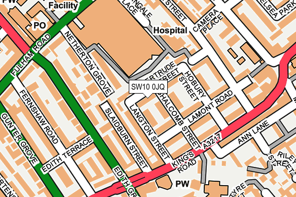 SW10 0JQ map - OS OpenMap – Local (Ordnance Survey) SW10 0JQ map - OS OpenMap – Local (Ordnance Survey)