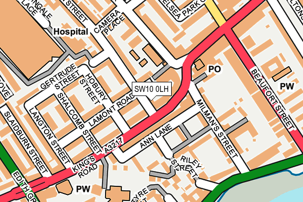 SW10 0LH map - OS OpenMap – Local (Ordnance Survey) SW10 0LH map - OS OpenMap – Local (Ordnance Survey)