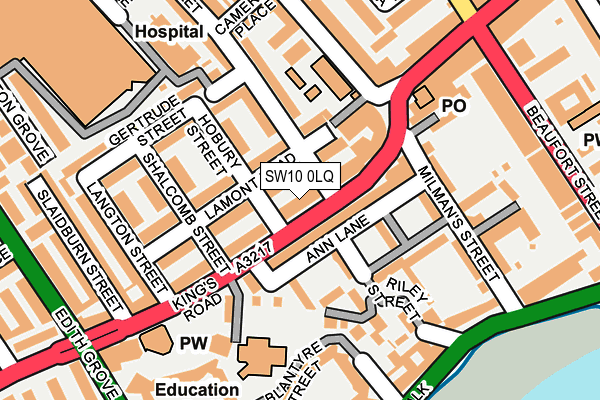 SW10 0LQ map - OS OpenMap – Local (Ordnance Survey) SW10 0LQ map - OS OpenMap – Local (Ordnance Survey)
