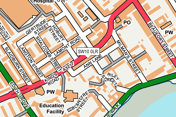 SW10 0LR map - OS OpenMap – Local (Ordnance Survey)