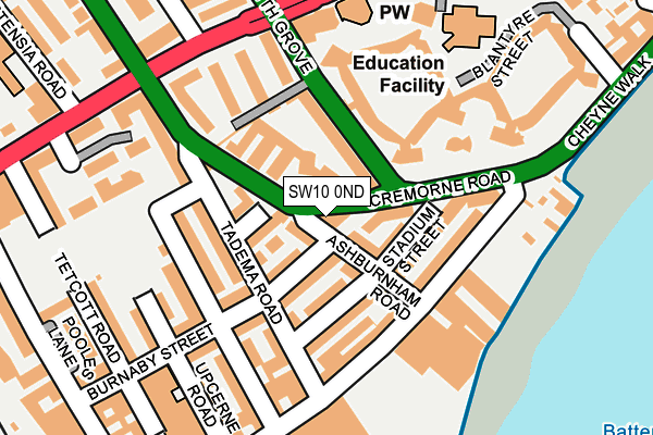 SW10 0ND map - OS OpenMap – Local (Ordnance Survey) SW10 0ND map - OS OpenMap – Local (Ordnance Survey)