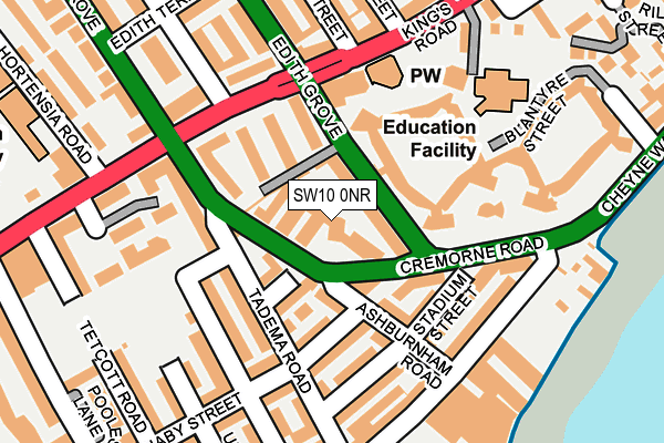 SW10 0NR map - OS OpenMap – Local (Ordnance Survey) SW10 0NR map - OS OpenMap – Local (Ordnance Survey)