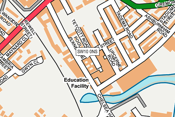 SW10 0NS map - OS OpenMap – Local (Ordnance Survey) SW10 0NS map - OS OpenMap – Local (Ordnance Survey)