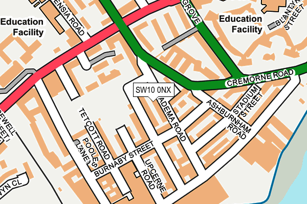 SW10 0NX map - OS OpenMap – Local (Ordnance Survey) SW10 0NX map - OS OpenMap – Local (Ordnance Survey)