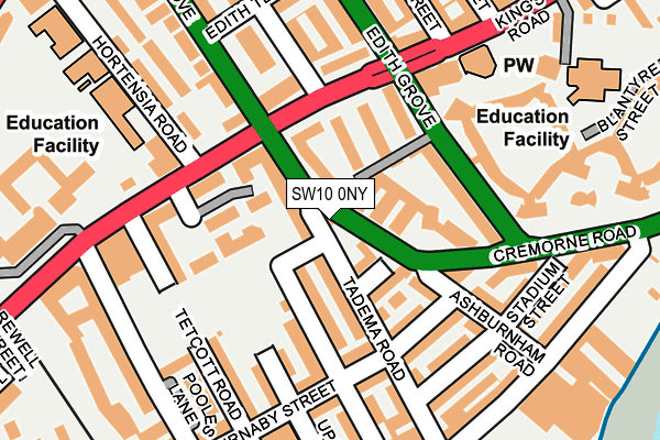 SW10 0NY map - OS OpenMap – Local (Ordnance Survey) SW10 0NY map - OS OpenMap – Local (Ordnance Survey)