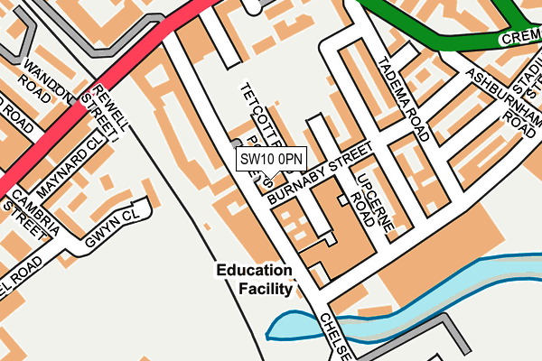SW10 0PN map - OS OpenMap – Local (Ordnance Survey) SW10 0PN map - OS OpenMap – Local (Ordnance Survey)