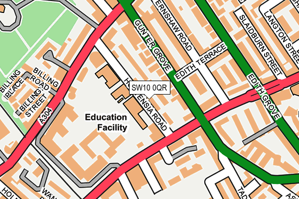 SW10 0QR map - OS OpenMap – Local (Ordnance Survey) SW10 0QR map - OS OpenMap – Local (Ordnance Survey)