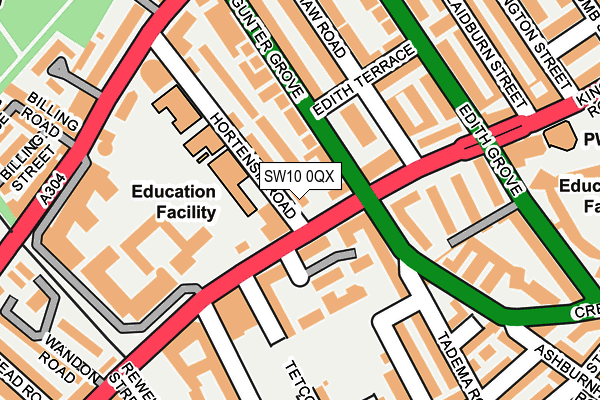 SW10 0QX map - OS OpenMap – Local (Ordnance Survey) SW10 0QX map - OS OpenMap – Local (Ordnance Survey)