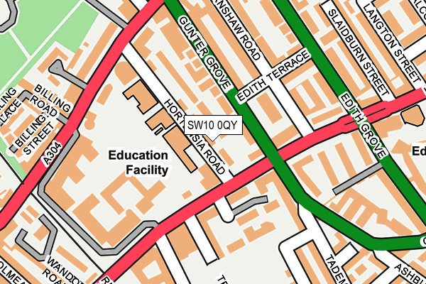 SW10 0QY map - OS OpenMap – Local (Ordnance Survey) SW10 0QY map - OS OpenMap – Local (Ordnance Survey)