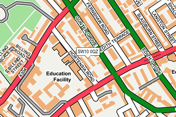 SW10 0QZ map - OS OpenMap – Local (Ordnance Survey) SW10 0QZ map - OS OpenMap – Local (Ordnance Survey)