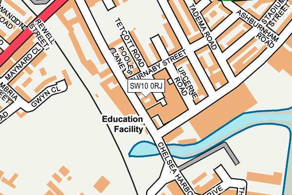 SW10 0RJ map - OS OpenMap – Local (Ordnance Survey)