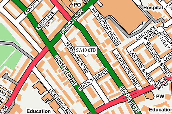 SW10 0TD maps, stats, and open data