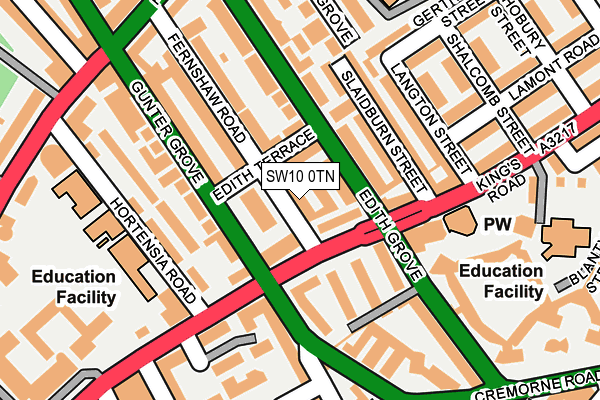 SW10 0TN map - OS OpenMap – Local (Ordnance Survey) SW10 0TN map - OS OpenMap – Local (Ordnance Survey)