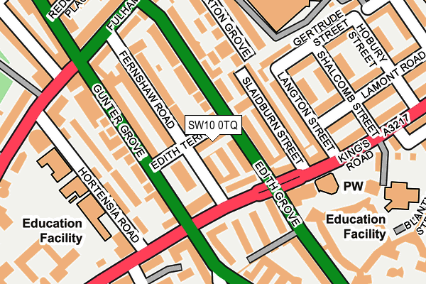 SW10 0TQ map - OS OpenMap – Local (Ordnance Survey) SW10 0TQ map - OS OpenMap – Local (Ordnance Survey)