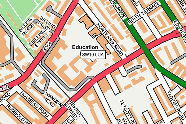 SW10 0UA map - OS OpenMap – Local (Ordnance Survey) SW10 0UA map - OS OpenMap – Local (Ordnance Survey)