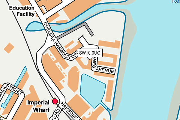 SW10 0UQ map - OS OpenMap – Local (Ordnance Survey)