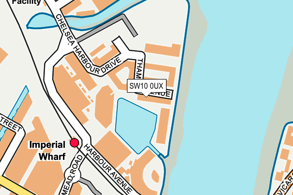 SW10 0UX map - OS OpenMap – Local (Ordnance Survey) SW10 0UX map - OS OpenMap – Local (Ordnance Survey)