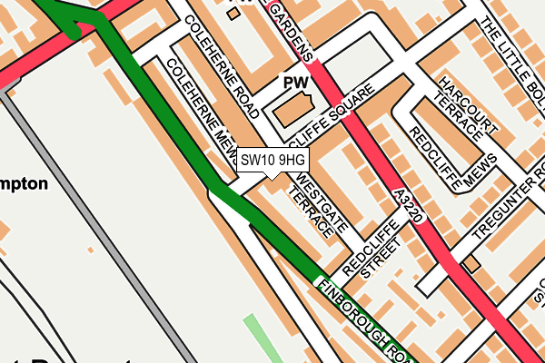 SW10 9HG map - OS OpenMap – Local (Ordnance Survey) SW10 9HG map - OS OpenMap – Local (Ordnance Survey)