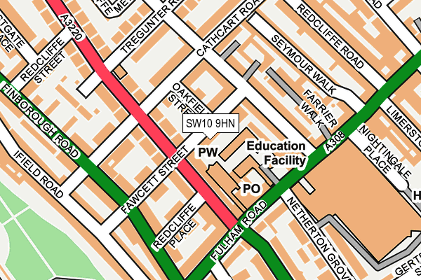 SW10 9HN map - OS OpenMap – Local (Ordnance Survey) SW10 9HN map - OS OpenMap – Local (Ordnance Survey)