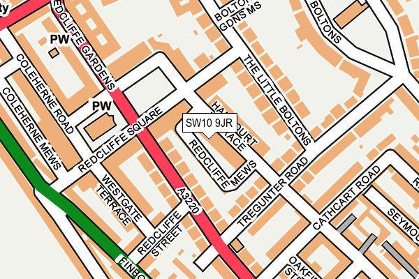 SW10 9JR map - OS OpenMap – Local (Ordnance Survey) SW10 9JR map - OS OpenMap – Local (Ordnance Survey)