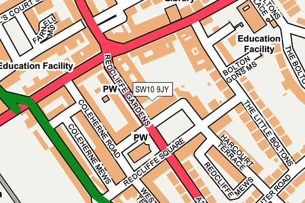 SW10 9JY map - OS OpenMap – Local (Ordnance Survey) SW10 9JY map - OS OpenMap – Local (Ordnance Survey)