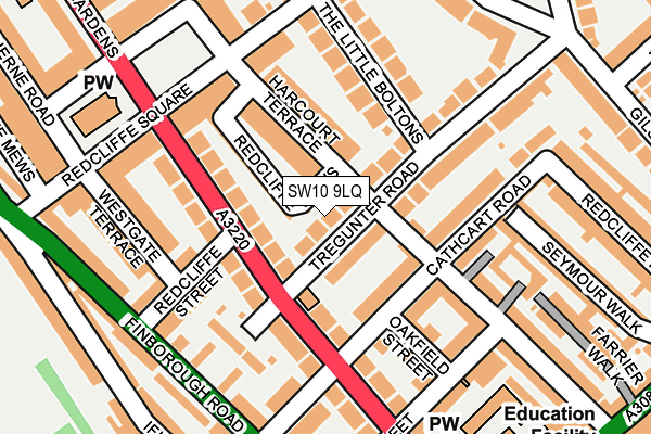 SW10 9LQ map - OS OpenMap – Local (Ordnance Survey) SW10 9LQ map - OS OpenMap – Local (Ordnance Survey)