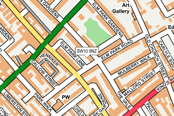 SW10 9NZ map - OS OpenMap – Local (Ordnance Survey) SW10 9NZ map - OS OpenMap – Local (Ordnance Survey)