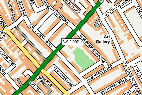 SW10 9QD map - OS OpenMap – Local (Ordnance Survey)