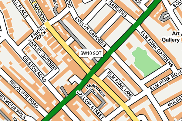 SW10 9QT map - OS OpenMap – Local (Ordnance Survey) SW10 9QT map - OS OpenMap – Local (Ordnance Survey)