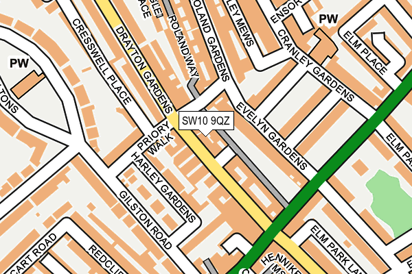 SW10 9QZ map - OS OpenMap – Local (Ordnance Survey) SW10 9QZ map - OS OpenMap – Local (Ordnance Survey)