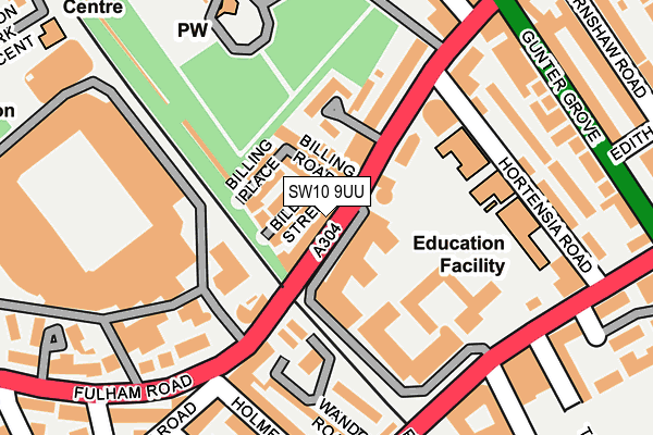 SW10 9UU map - OS OpenMap – Local (Ordnance Survey) SW10 9UU map - OS OpenMap – Local (Ordnance Survey)