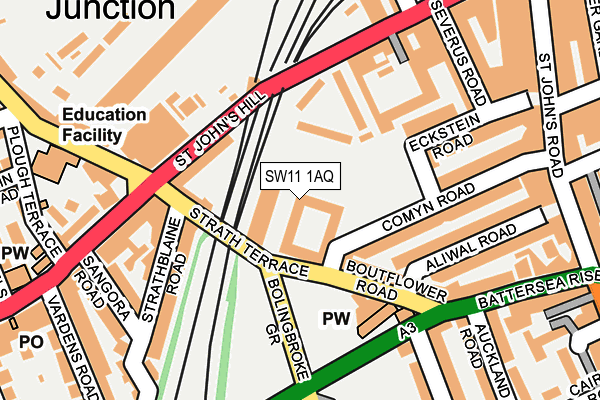 SW11 1AQ map - OS OpenMap – Local (Ordnance Survey) SW11 1AQ map - OS OpenMap – Local (Ordnance Survey)
