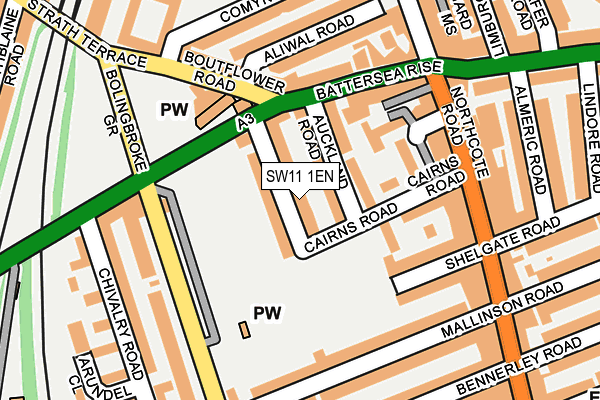 SW11 1EN map - OS OpenMap – Local (Ordnance Survey) SW11 1EN map - OS OpenMap – Local (Ordnance Survey)