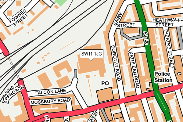 SW11 1JG map - OS OpenMap – Local (Ordnance Survey) SW11 1JG map - OS OpenMap – Local (Ordnance Survey)