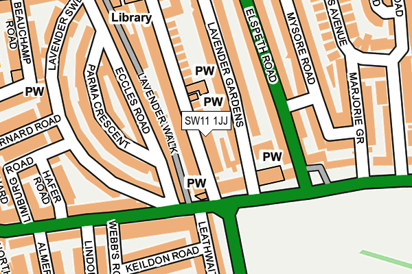 SW11 1JJ map - OS OpenMap – Local (Ordnance Survey) SW11 1JJ map - OS OpenMap – Local (Ordnance Survey)