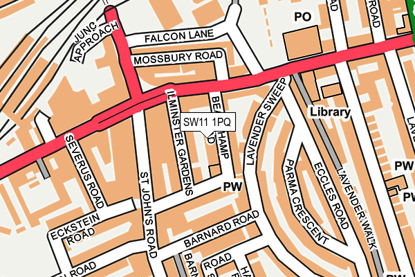 SW11 1PQ map - OS OpenMap – Local (Ordnance Survey) SW11 1PQ map - OS OpenMap – Local (Ordnance Survey)