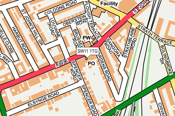 SW11 1TG map - OS OpenMap – Local (Ordnance Survey) SW11 1TG map - OS OpenMap – Local (Ordnance Survey)