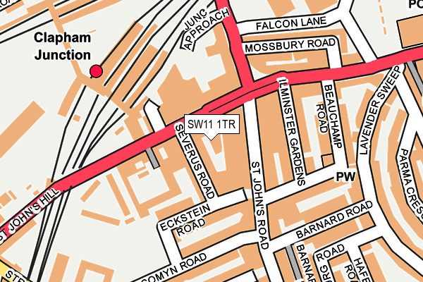 SW11 1TR map - OS OpenMap – Local (Ordnance Survey) SW11 1TR map - OS OpenMap – Local (Ordnance Survey)