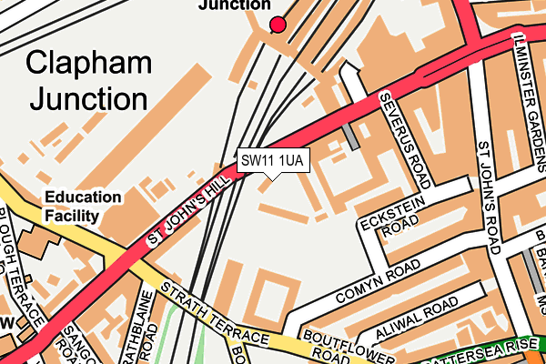 SW11 1UA map - OS OpenMap – Local (Ordnance Survey) SW11 1UA map - OS OpenMap – Local (Ordnance Survey)