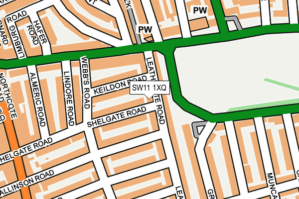 SW11 1XQ map - OS OpenMap – Local (Ordnance Survey) SW11 1XQ map - OS OpenMap – Local (Ordnance Survey)